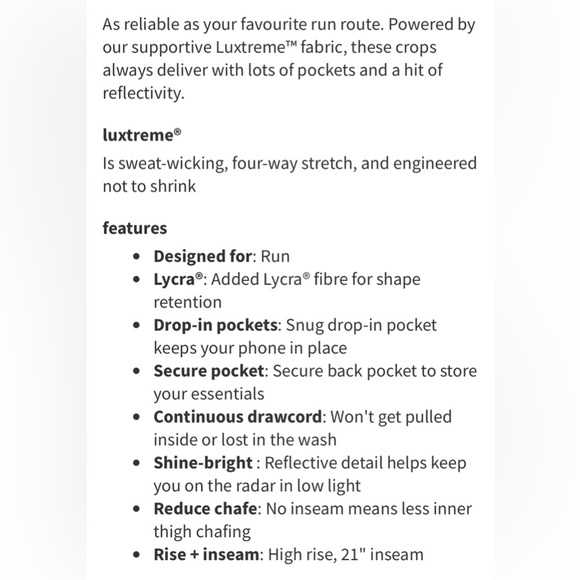 Swift speed high rise crop 21” in larkspur blue size 14 - Picture 9 of 9